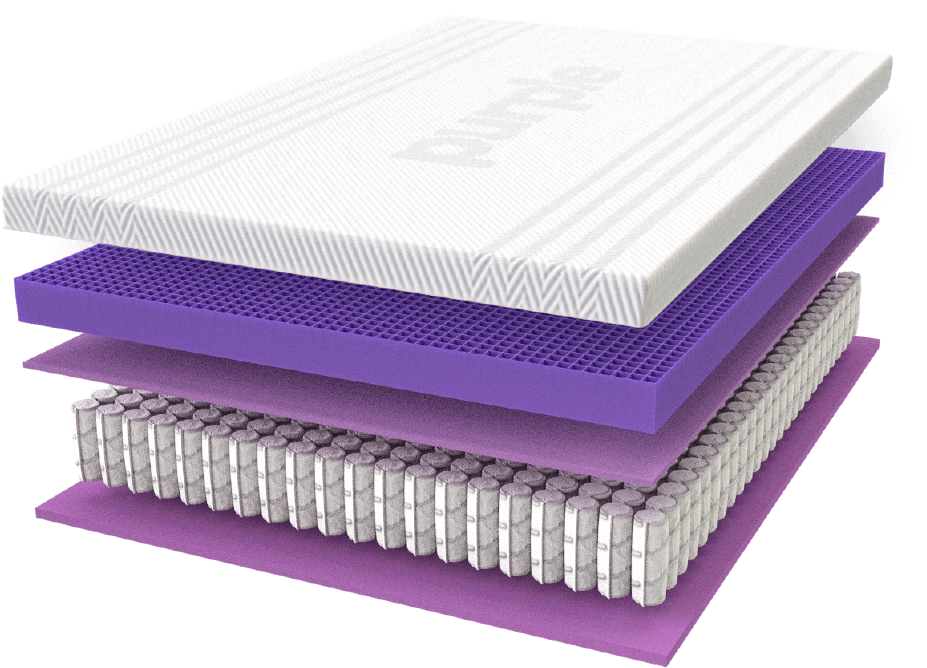 purple mattress made of